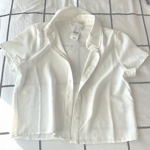 L.A. HEARTS white collared blouse in size xs